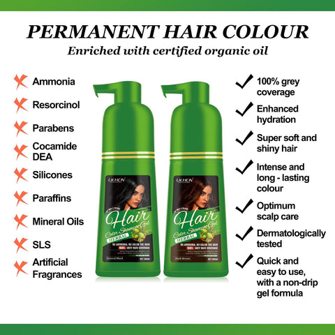 Hair Color Shampoo Gel Pump 200ml